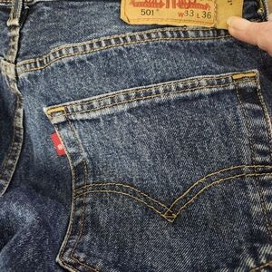 Levi's 501 Men's Dark Blue Straight Jeans